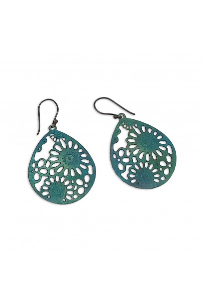 Green Patina Earring